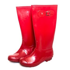Red Rain Boots